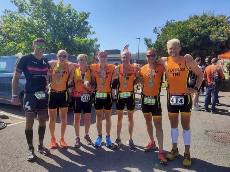 Torbay Tri Club racing at Weymouth Triathlon