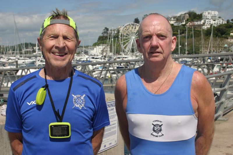 Torquay Rowing Club's Ian Wilson (left) and Rus Bammens (right)