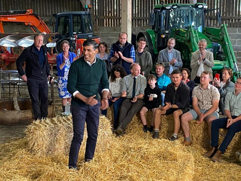 Rishi Sunak and Lord Cameron visit Devon