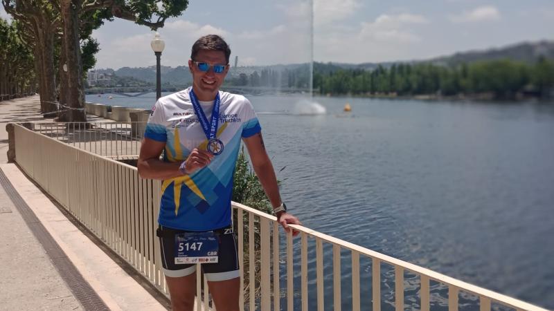 Gary Burman representing Team GB in Portugal