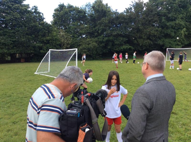 Camera crews at Decoy Primary