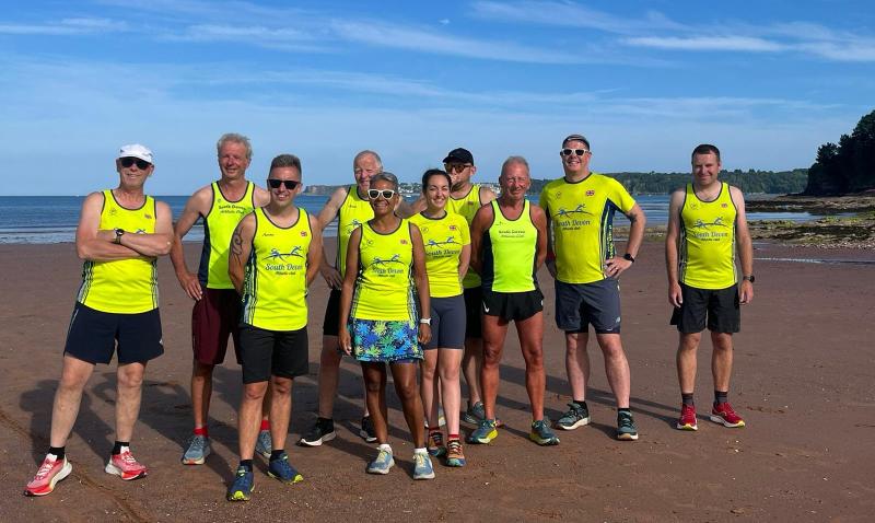 South Devon AC runners assemble for the Beaches Run