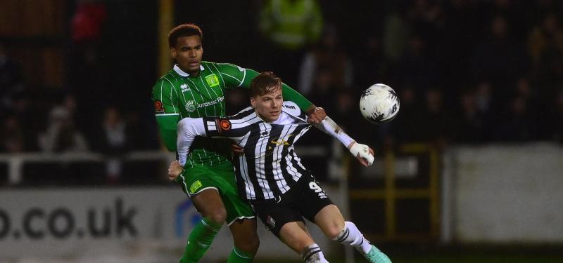 Cody Cooke playing against Yeovil. Pic from PPAUK