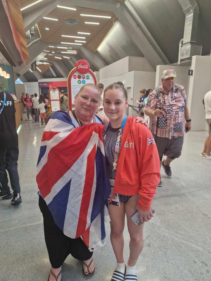Abi Martin and proud mum in Paris