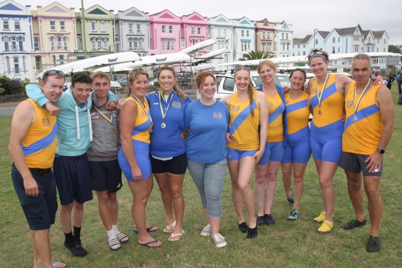 Paignton Rowing Club's squad for their home regatta