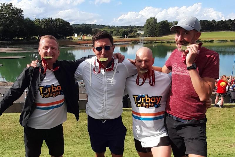 Torbay Tri Club's winning relay team