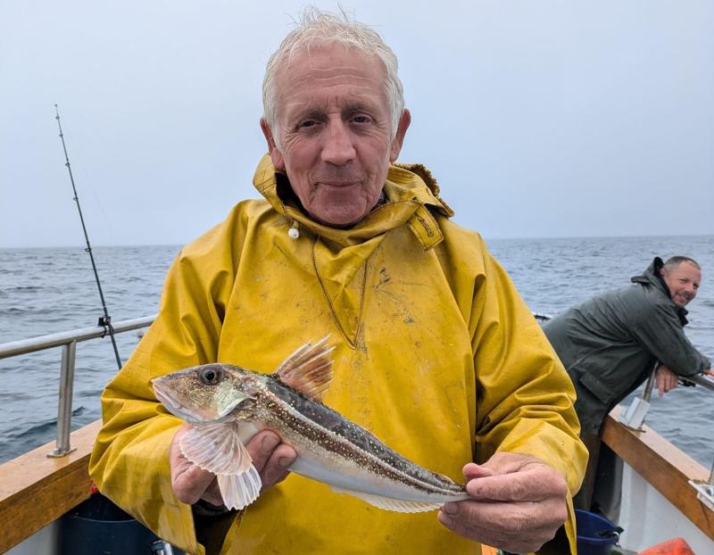 Peter Slee with a 1lb 1oz Grey Gurnard