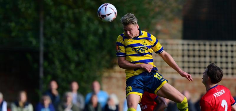 The winning header from Cody Cooke. Pic from PPAUK