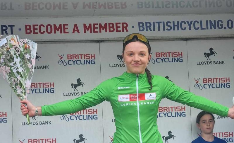 Victory celebrations for Mid-Devon CC's Lauren Fox