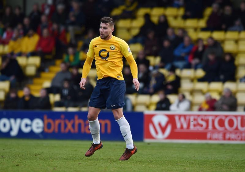 Jakub Sokolik playing for Torquay United. Pic from PPAUK