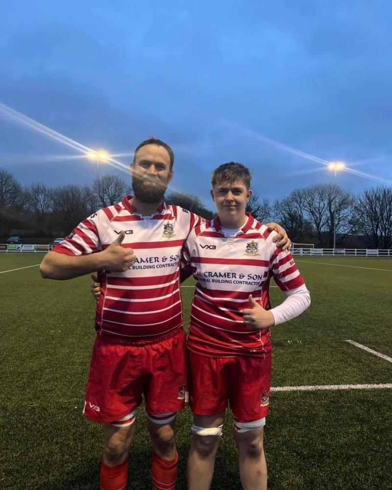 Father and Son Richard and Ryan representing Paignton RFC