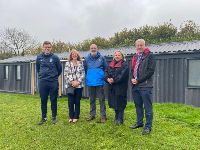 Nick Garlick, Cllr Jackie Thomas, Dr Rodney Horder, Cllr Katya Maddison, Cllr Darren Cowell at Armada Park
