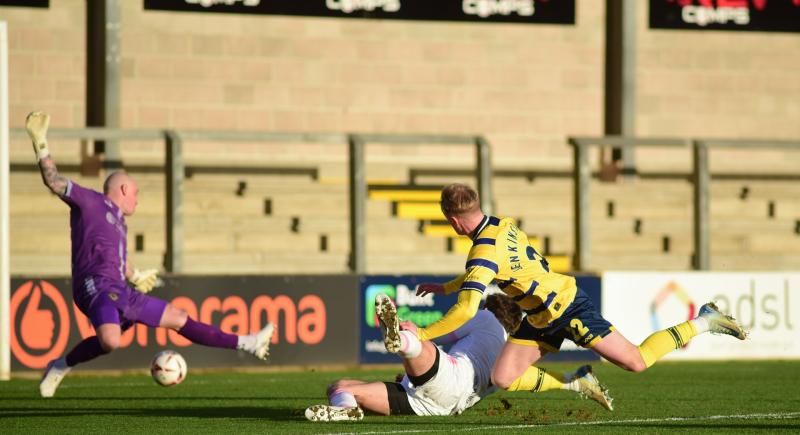 Opening goal for Will Jenkins Davies. Pic from PPAUK