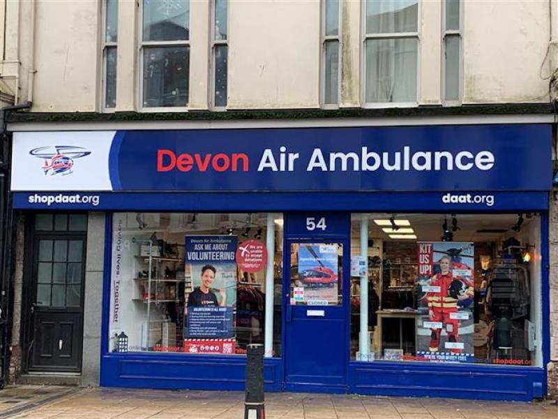 Devon Air Ambulance lands in Paignton with new charity shop