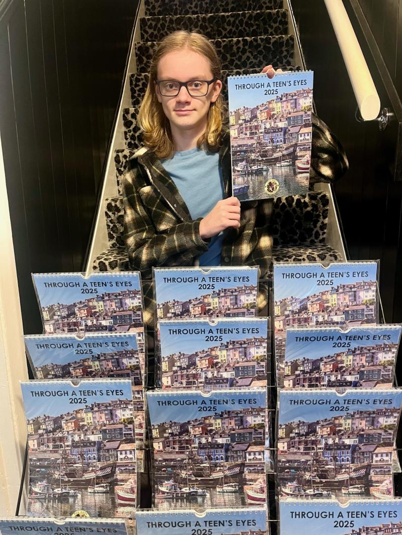 Austin Lake with his calendar