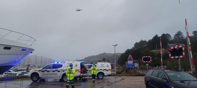 Shoreline and sea search for missing South Devon man Pic Brixham coastguard rescue team