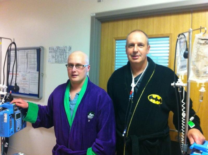 Chris Pearson in hospital with Andy