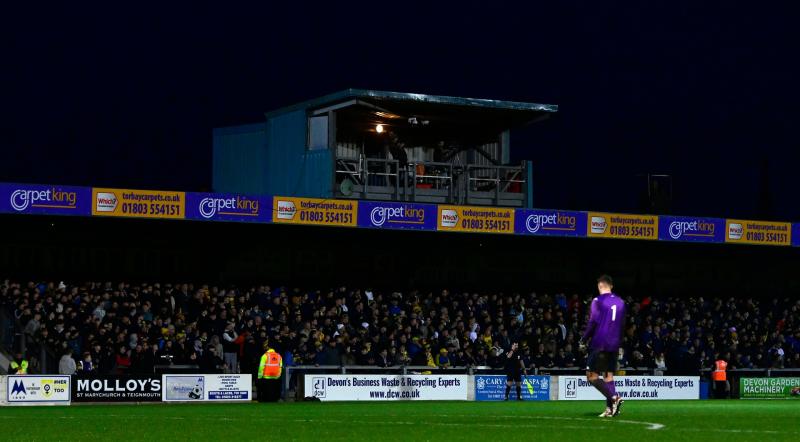 Plainmoor packed for New Year's Day. Pic from PPAUK