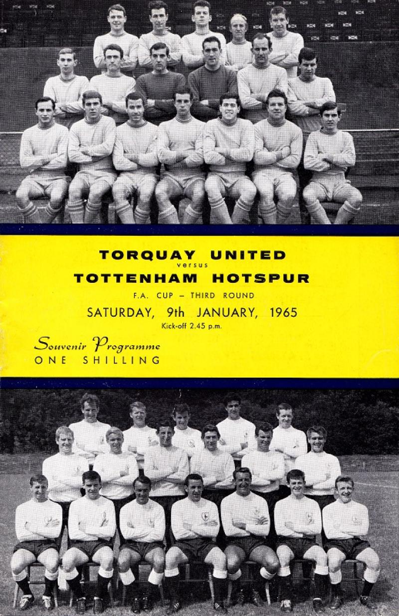 Torquay v Tottenham 1965 match programme