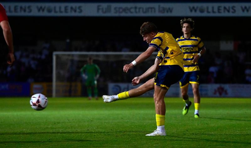 Brad Ash now on loan at Bath City. Pic from PPAUK