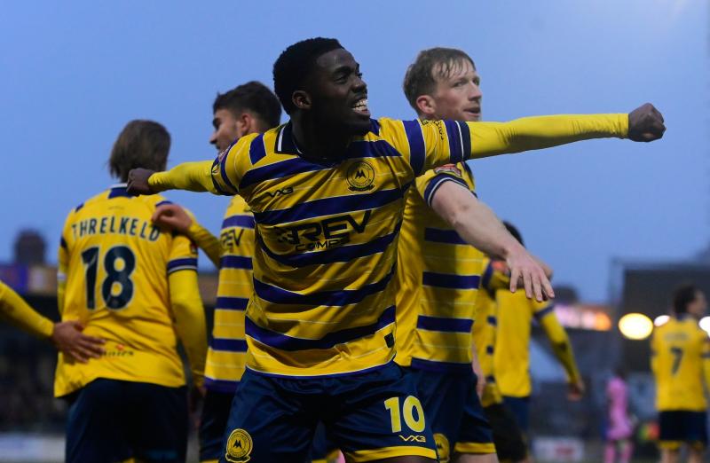 Omar Mussa wraps up the points for Torquay United. Pic from PPAUK