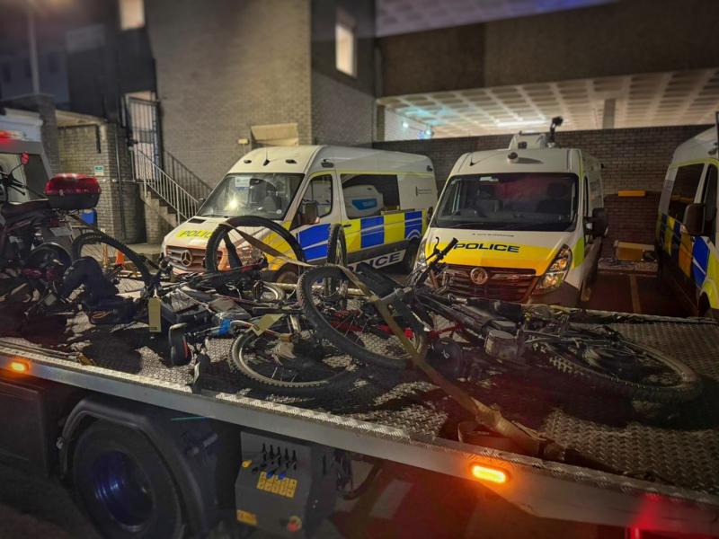 Police have seized several electric cycles