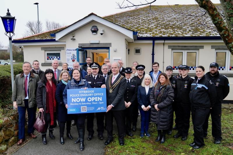 Crime Commissioner Alison  Hernandez at the opening of the inquiry office at Ivybridge police station