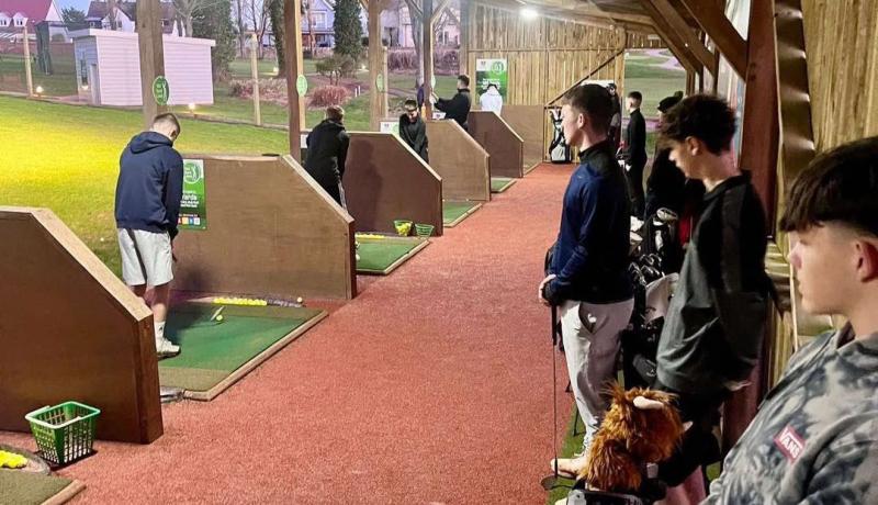 Young golfers at Torquay driving range