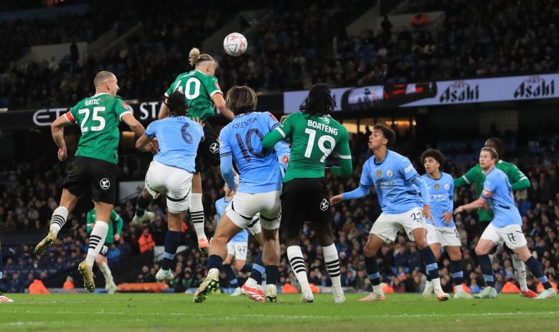 Argyle score at Manchester City. Pic from PPAUK
