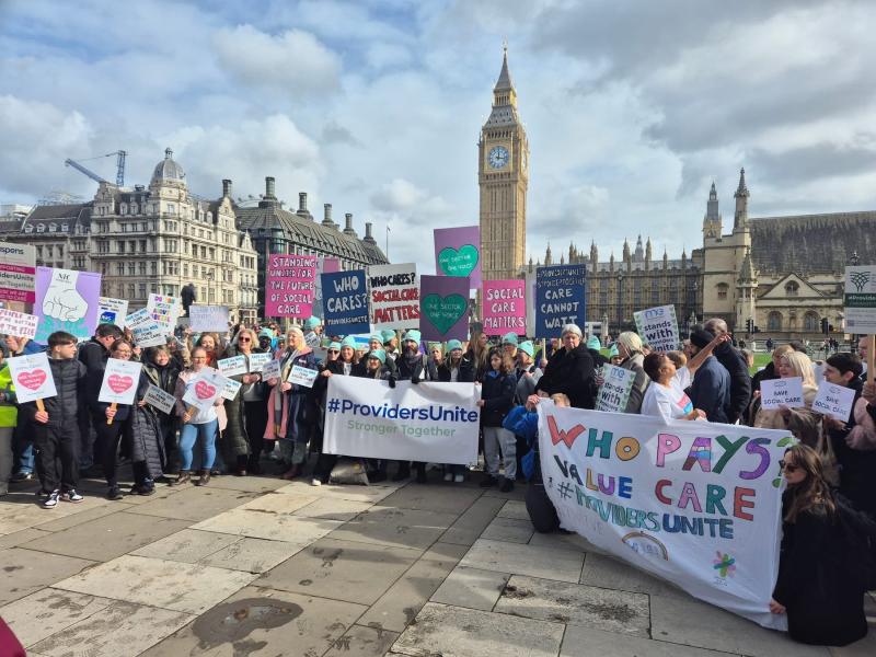 South Devon care providers protest in Westminster