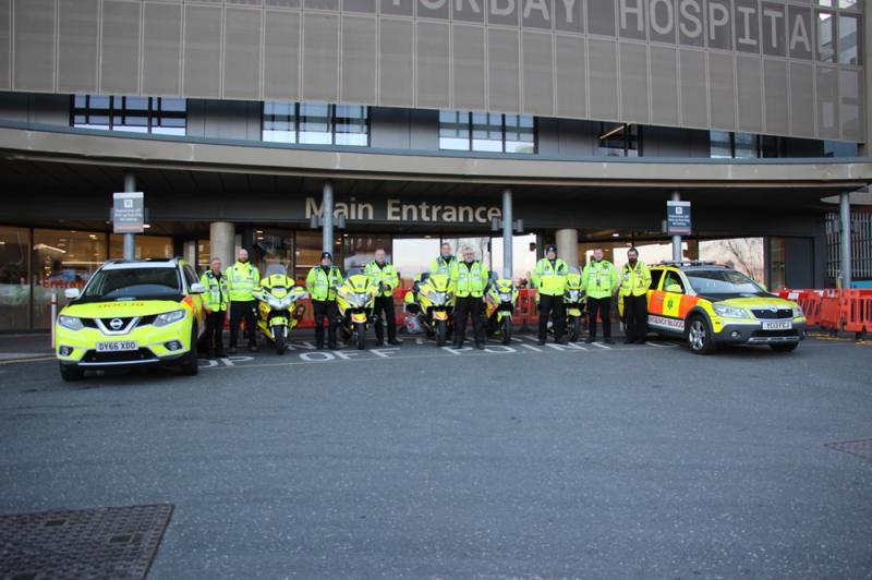 Blood bikes volunteers celebrate their 350th call out