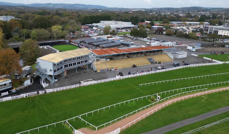 The aerial view of Newton Abbot Races. Pic from PPAUK