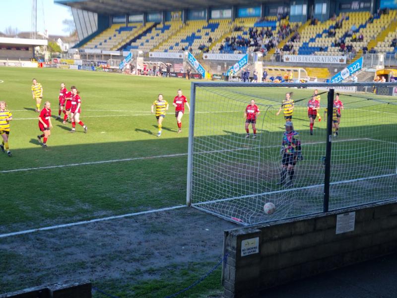 Goal for Torquay United Women. Pic from Kevin Foster