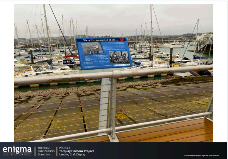 Impression of the D Day landings information board