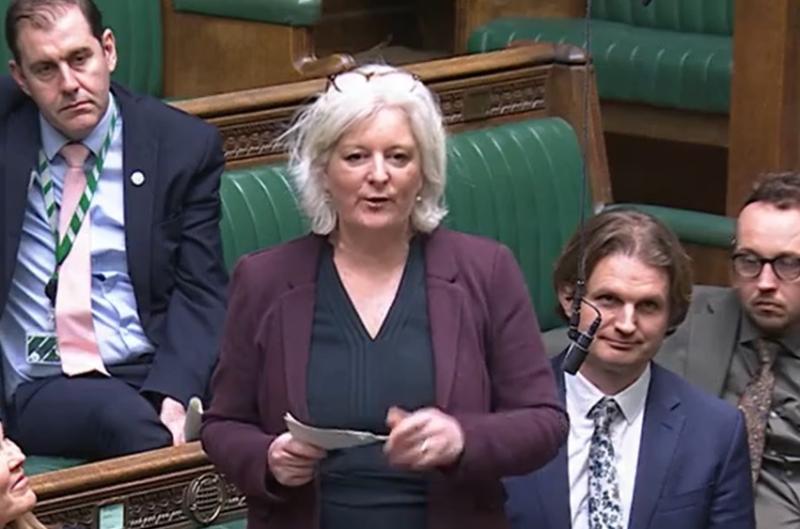 Caroline Voaden in the House of Commons Pic Parliament TV