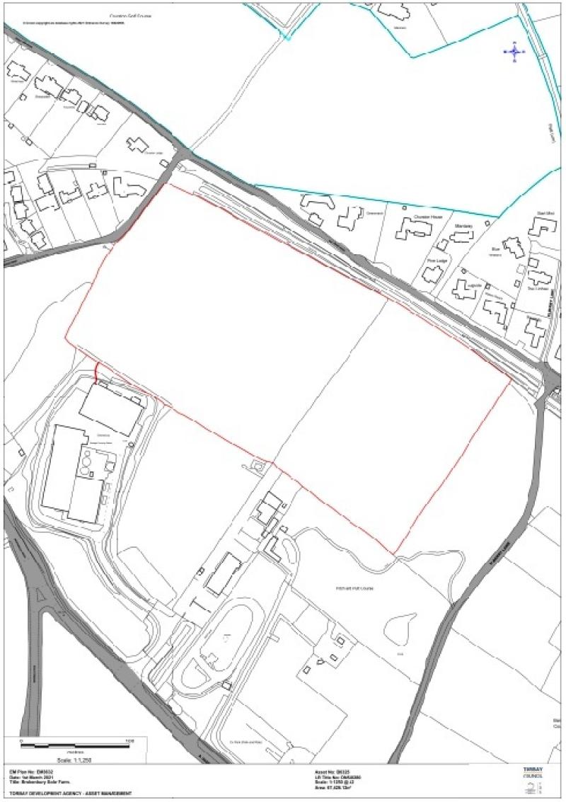 Solar farm plan site at Brokenbury, Churston