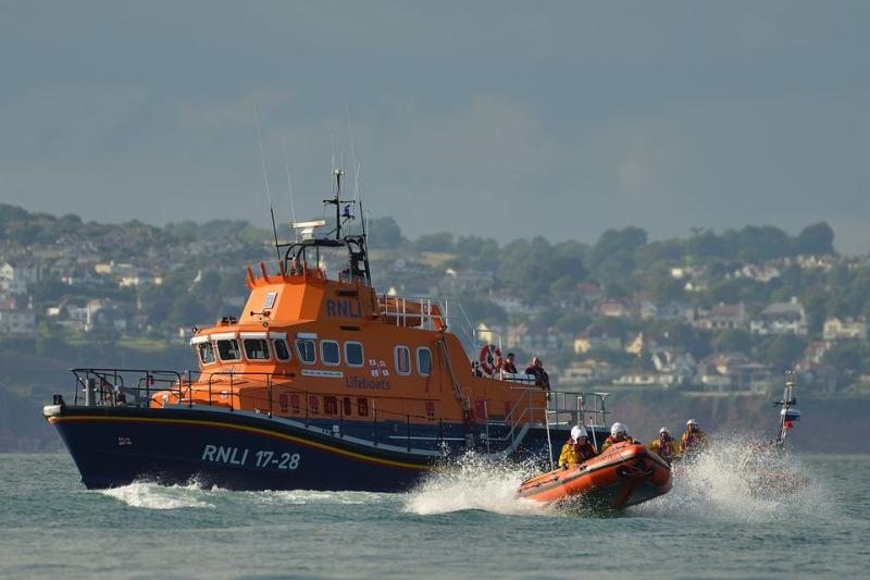 Torbay RNLI’s all-weather and inshore lifeboats on exercise.