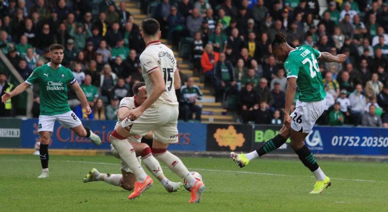 Tijani winner for Argyle. Pic from PPAUK