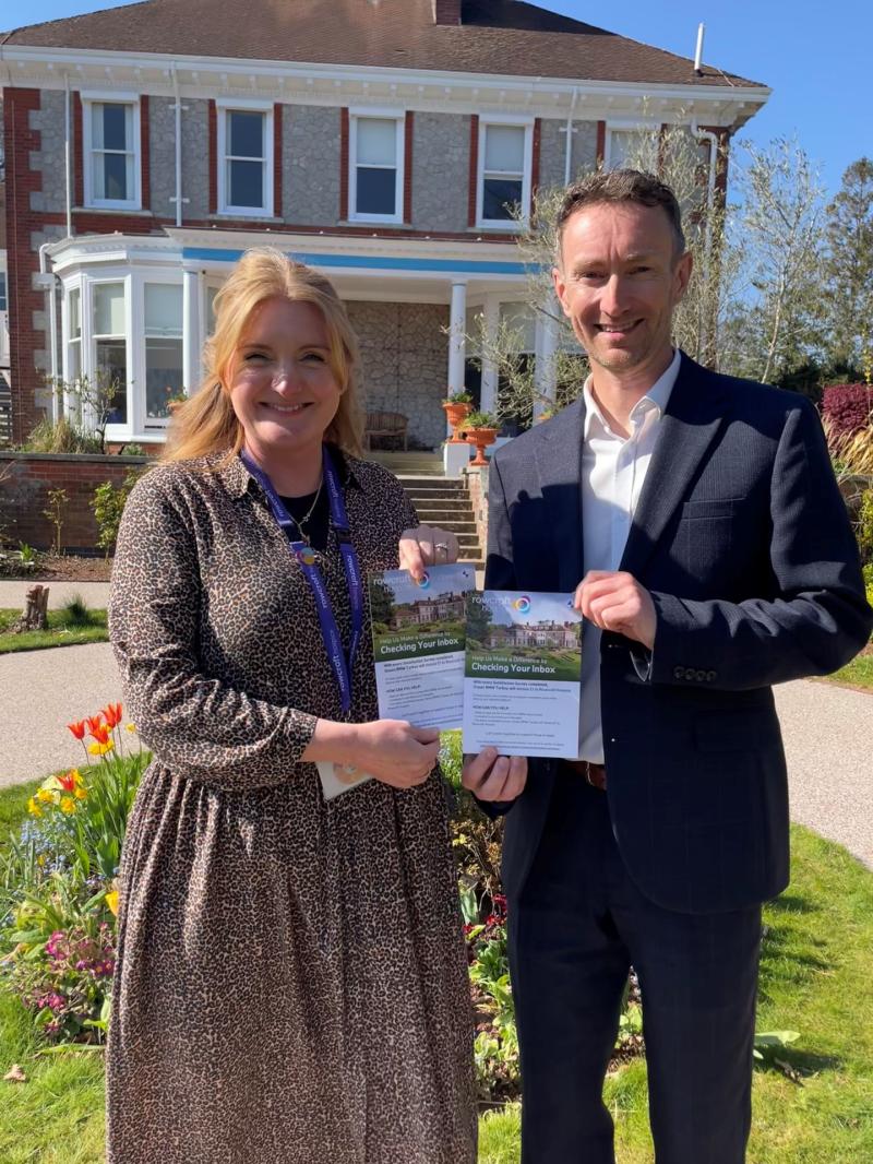 Gareth Wotton with Lisa Whittaker from Rowcroft