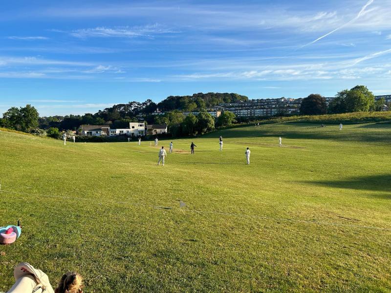 Cricket on Walls Hill. Pic from Babbacombe CC