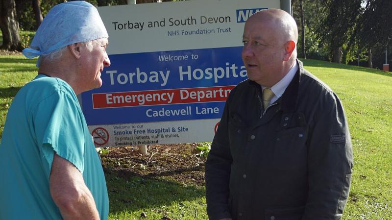 Steve Darling outside Torbay Hospital