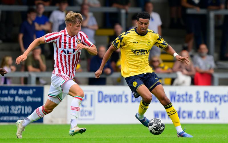 Louis Dennis in action for Torquay United. Pic from PPAUK