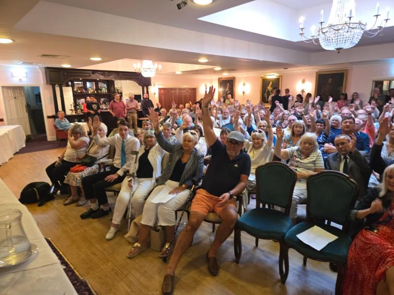 Heart campaign protesters united