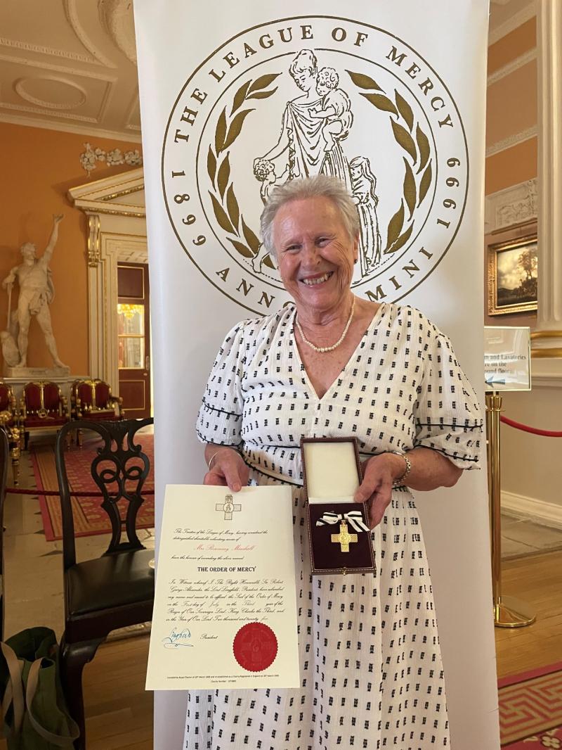 Torbay hospice volunteer honoured with national award for 30 years of service