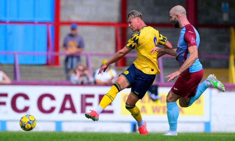 Cody Cooke scores for Torquay United. Pic from PPAUK