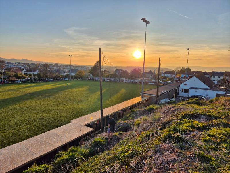 The scene at Wall Park. Pic from Brixham AFC