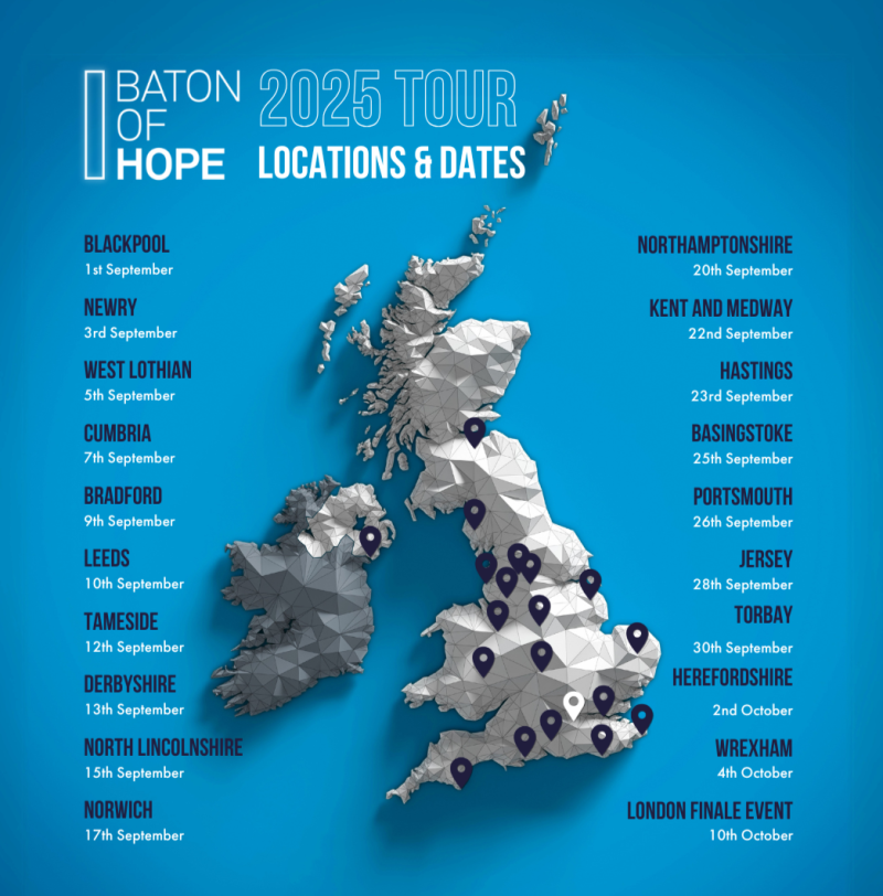 Dave Thomas: One month to go until the Baton of Hope comes to the Bay