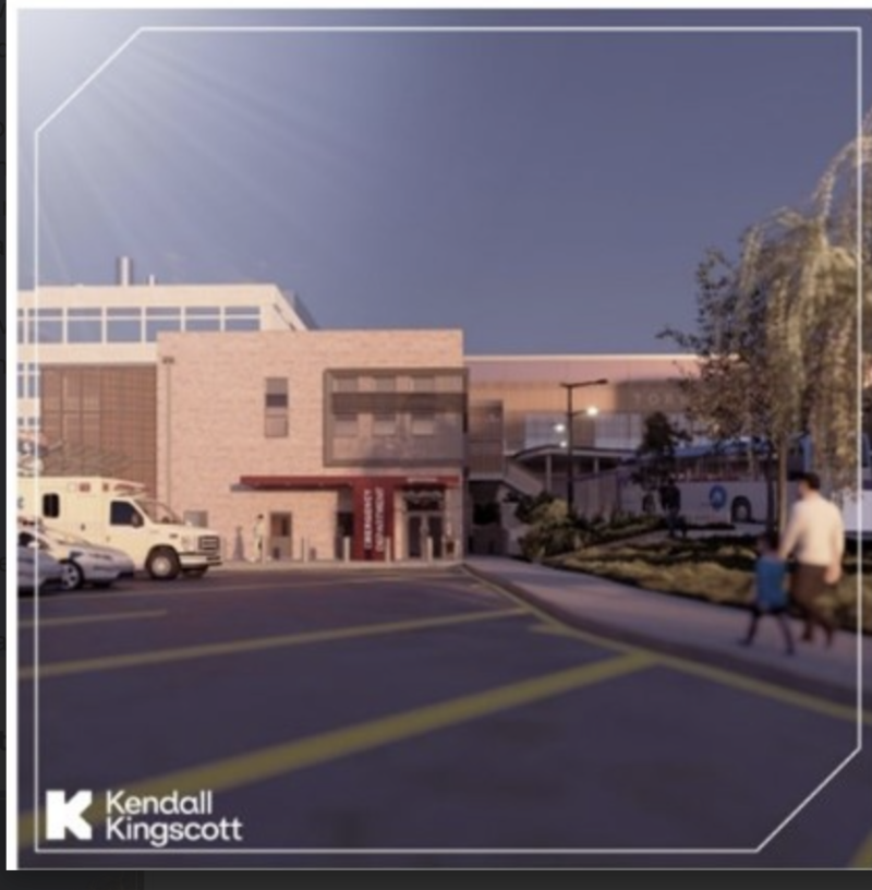 Torbay Hospital's new A&E department, how it may look Artist's impression by Kendall Kingscott