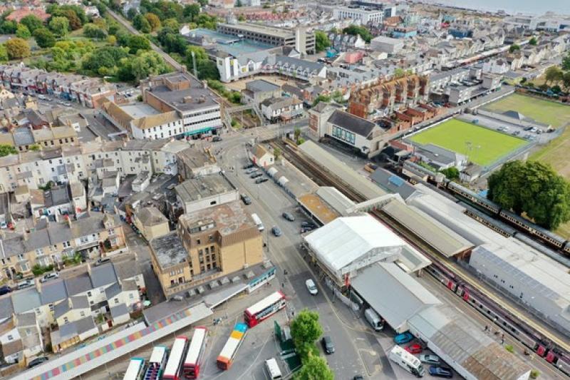 Paignton town centre (Image courtesy Flow Motion Studios/Torbay Council)