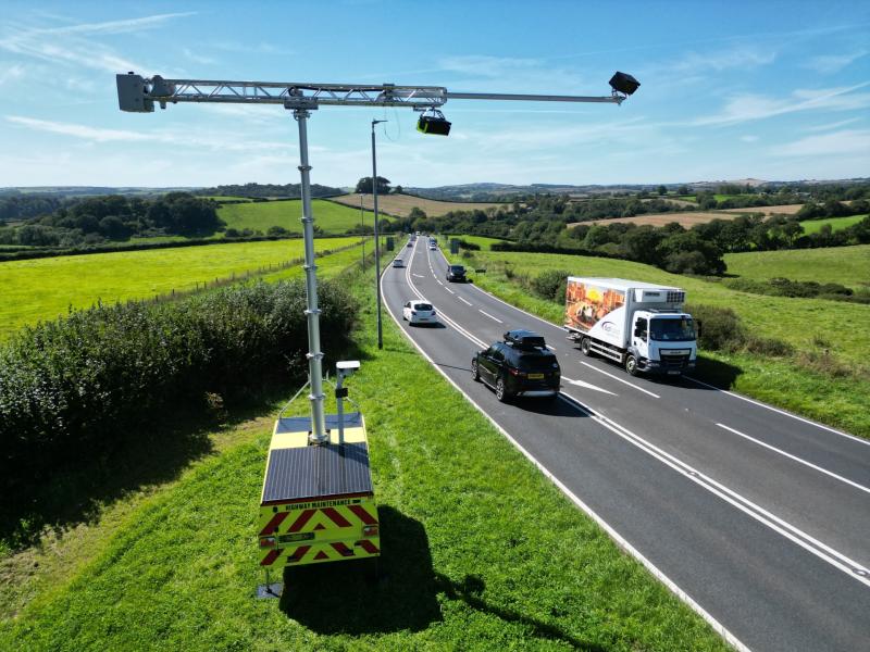 CAUGHT An image of the Acusensus AI camera system on a Devon road